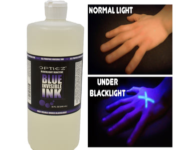 Opticz All Purpose Invisible Blue UV Blacklight Reactive Security Ink